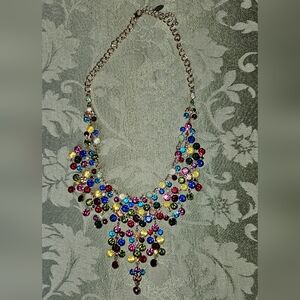 Multicolor Crystal Statement Necklace